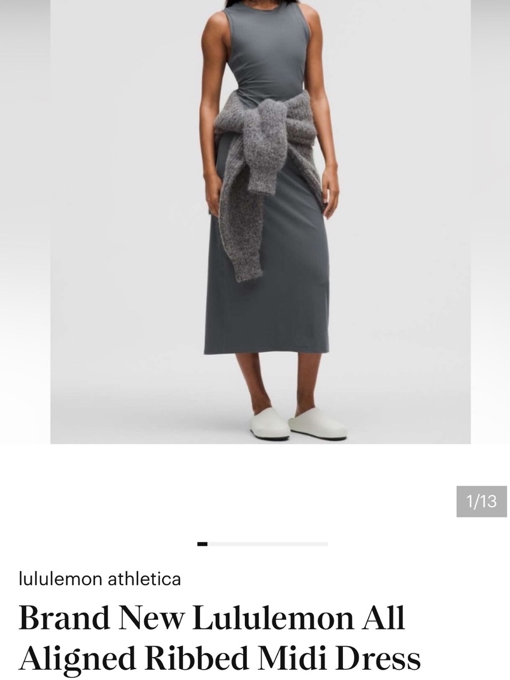 lululemon athletica
Brand New Lululemon All Aligned Ribbed Midi Dress size 4